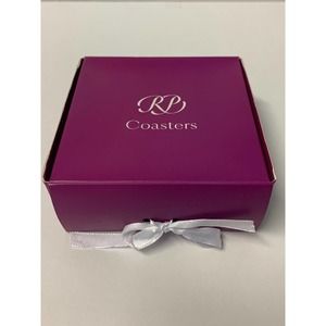 Russian Pointe Leather Coasters with Holder NIB